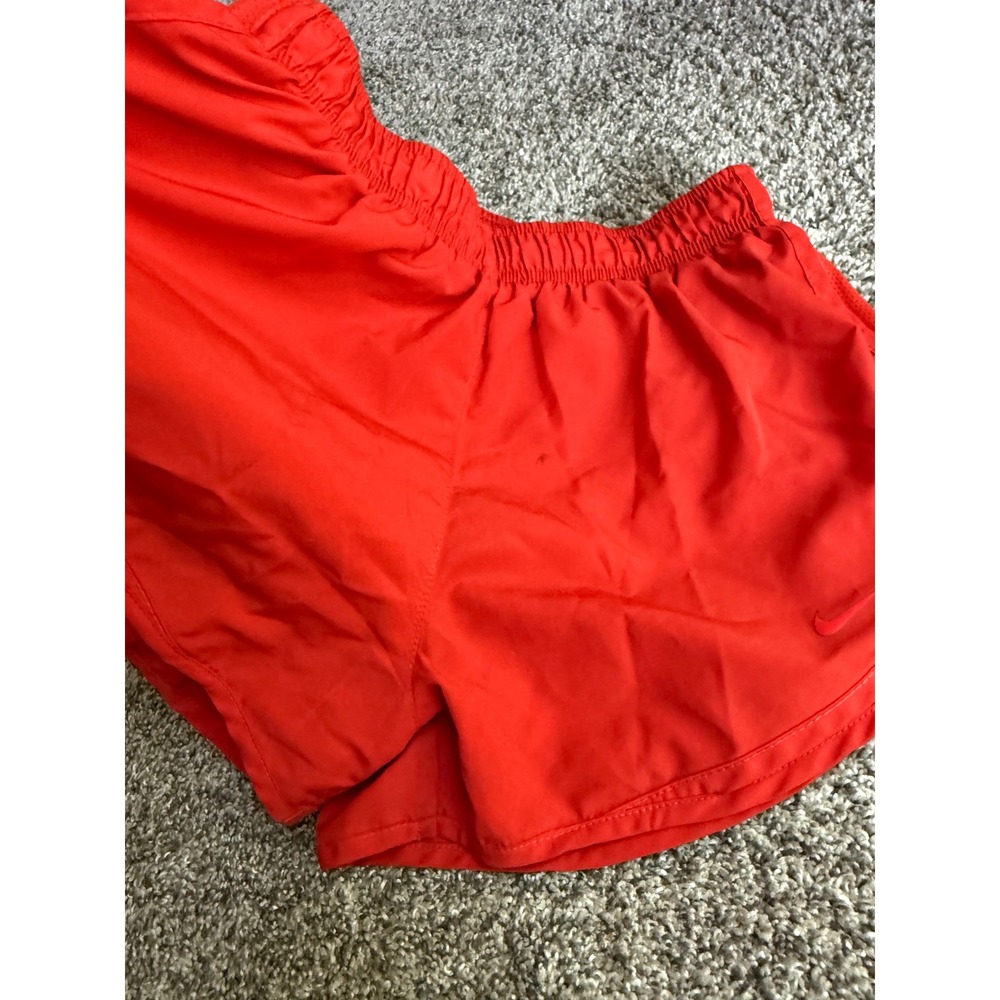 Nike Womens Dri-FIT Running Shorts Red Mesh Panel Athletic Gym Shorts Size M - Picture 4 of 8